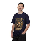 Cozy Cat Nook T-Shirt — Sleeping Cat with Tea & Lavender Graphic