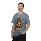 Cozy Cat Nook T-Shirt — Sleeping Cat with Tea & Lavender Graphic