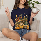Cute Cats Road Trip T-Shirt — Vintage Camper Van Graphic