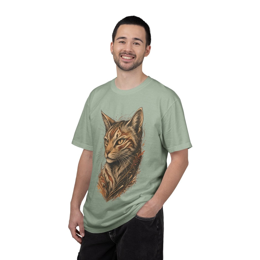 Cat Portrait T-Shirt — Realistic Tabby Illustration Tee