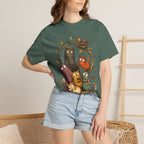 Cat Family Woodland Tee — Cute Autumn Cats Illustration T-Shirt