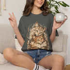 Cat Lovers Vintage Art T-Shirt — Cozy Fluffy Cats Illustration