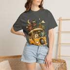 Cute Cats Road Trip T-Shirt — Vintage Camper Van Graphic