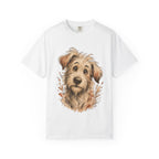 Happy Scruffy Dog T-Shirt — Cute Paw Print Portrait Tee