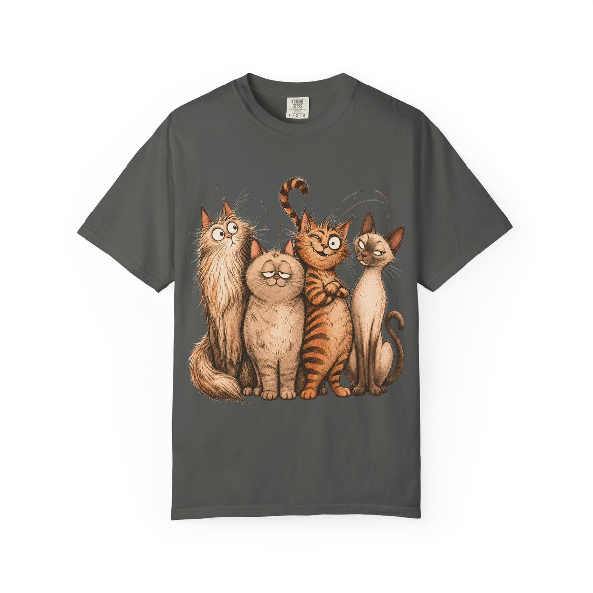 Cat Squad T-Shirt — Cute Cartoon Cat Family Graphic Tee