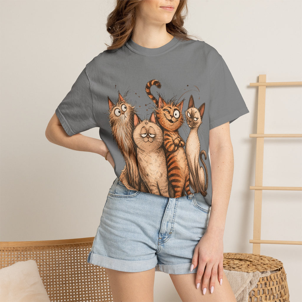 Cat Squad T-Shirt — Cute Cartoon Cat Family Graphic Tee