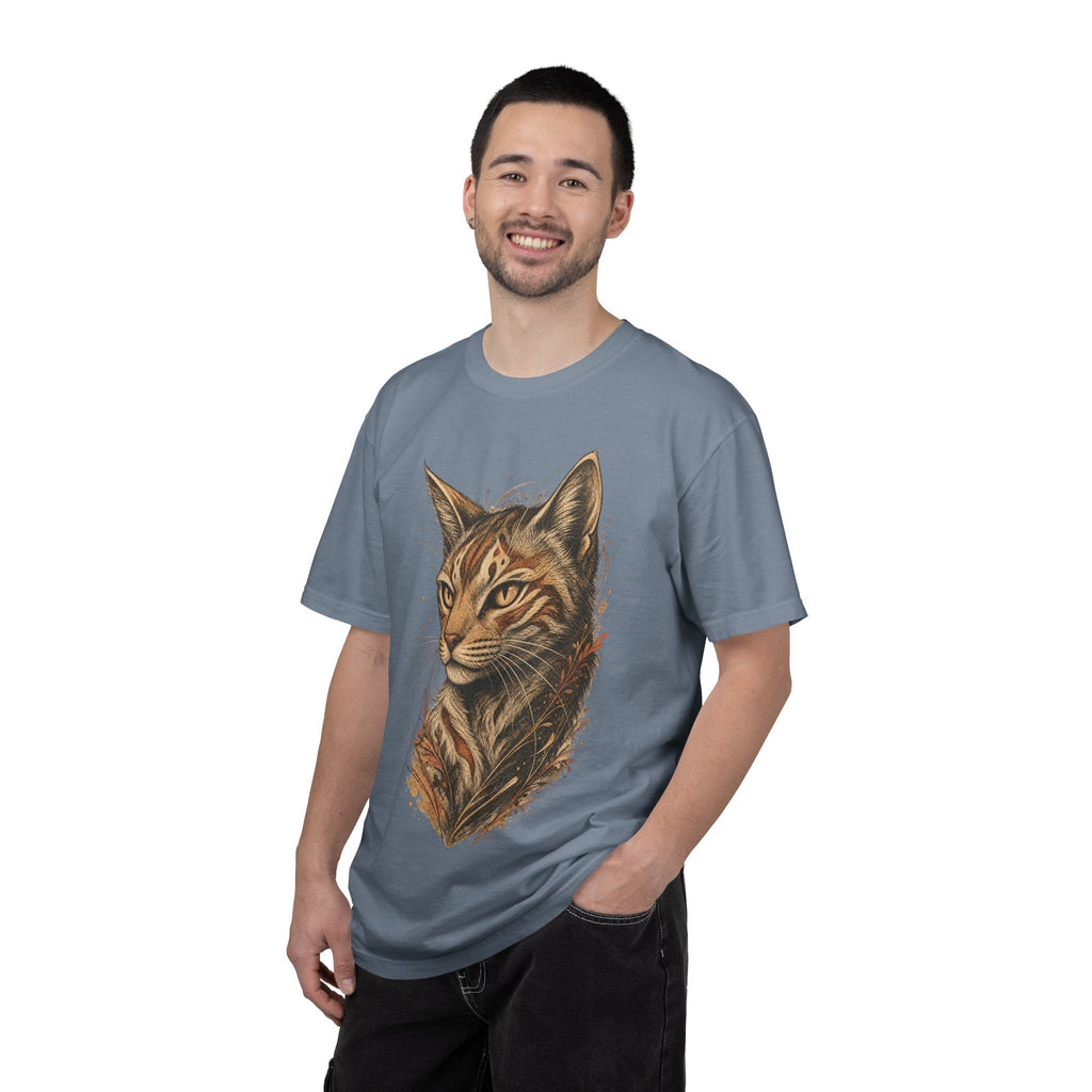 Cat Portrait T-Shirt — Realistic Tabby Illustration Tee