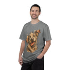 Happy Dog Portrait T-Shirt — Playful Paw Print Graphic Tee for Dog Lovers