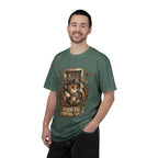 Cozy Cat Nook T-Shirt — Sleeping Cat with Tea & Lavender Graphic