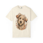 Happy Scruffy Dog T-Shirt — Cute Paw Print Portrait Tee