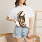 Cat Peek T-Shirt — Calico Cat Artistic Portrait Tee