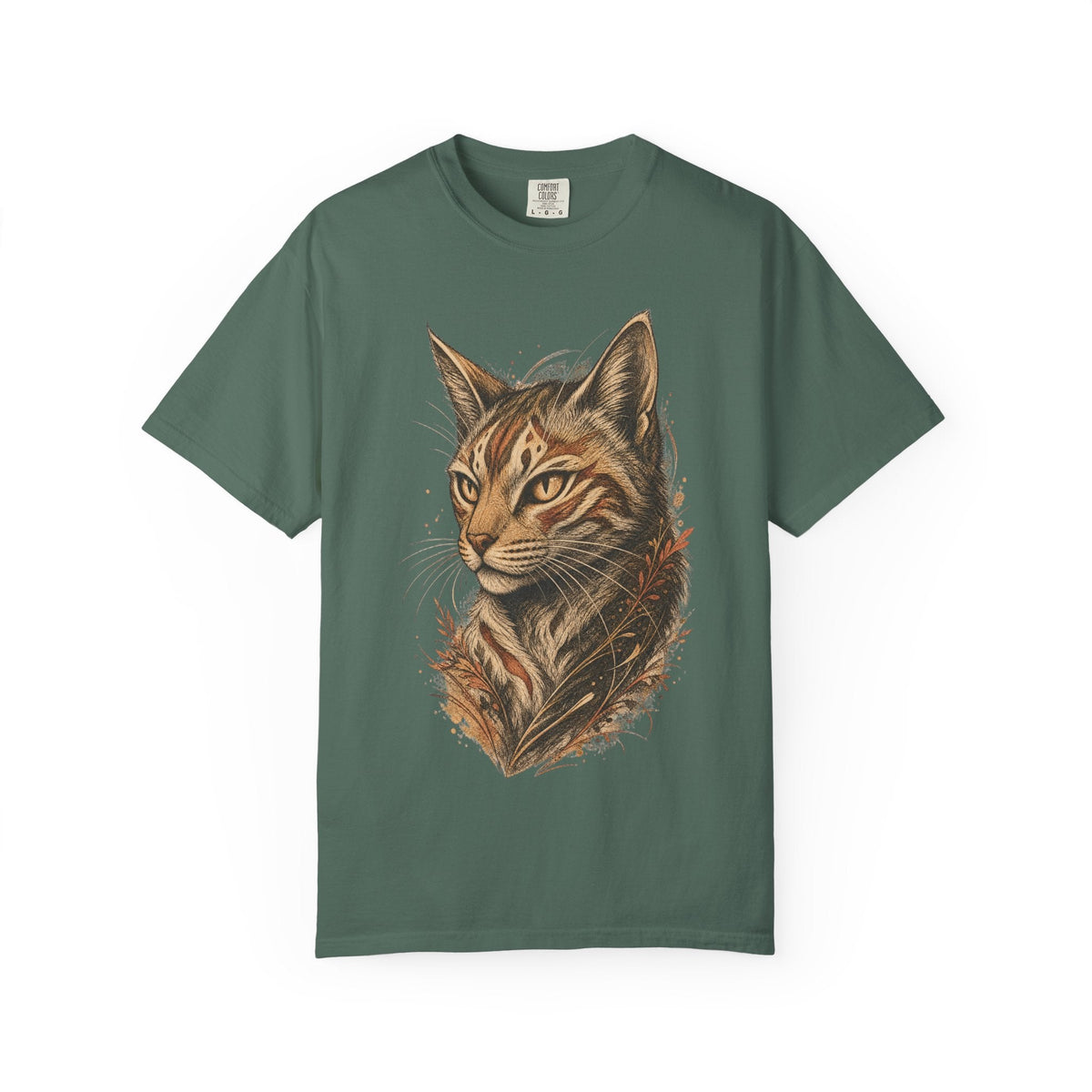 Cat Portrait T-Shirt — Realistic Tabby Illustration Tee