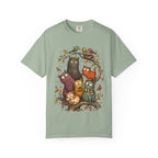 Cat Family Woodland Tee — Cute Autumn Cats Illustration T-Shirt