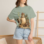 Peace on Earth Christmas T-Shirt — Vintage Holiday Tea & Mouse Illustration