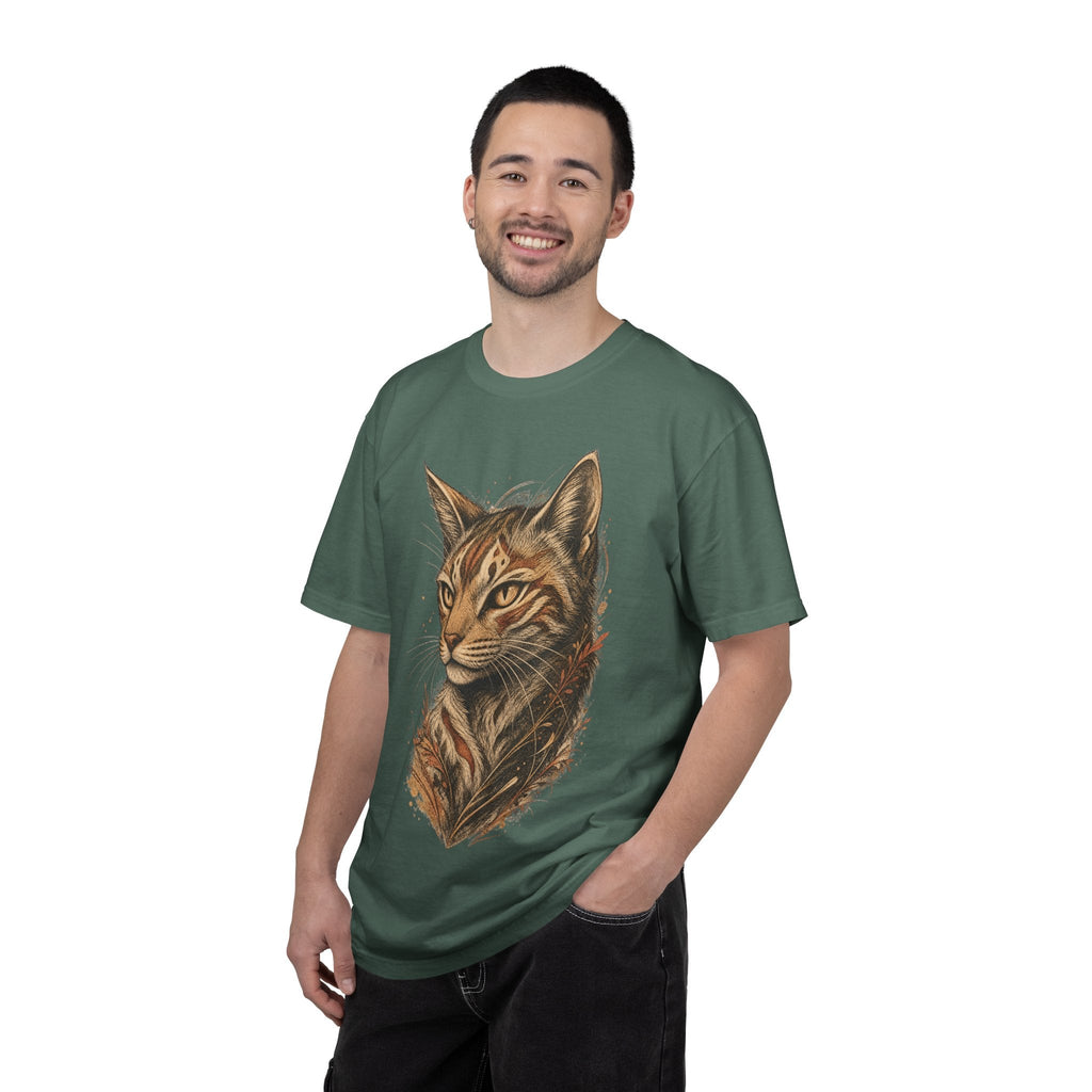 Cat Portrait T-Shirt — Realistic Tabby Illustration Tee