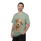 Happy Scruffy Dog T-Shirt — Cute Paw Print Portrait Tee