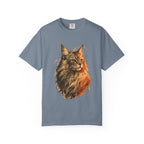 Majestic Maine Coon Cat T-Shirt — Artistic Portrait Tee for Cat Lovers