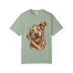 Happy Dog Portrait T-Shirt — Playful Paw Print Graphic Tee for Dog Lovers