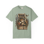 Cozy Cat Nook T-Shirt — Sleeping Cat with Tea & Lavender Graphic