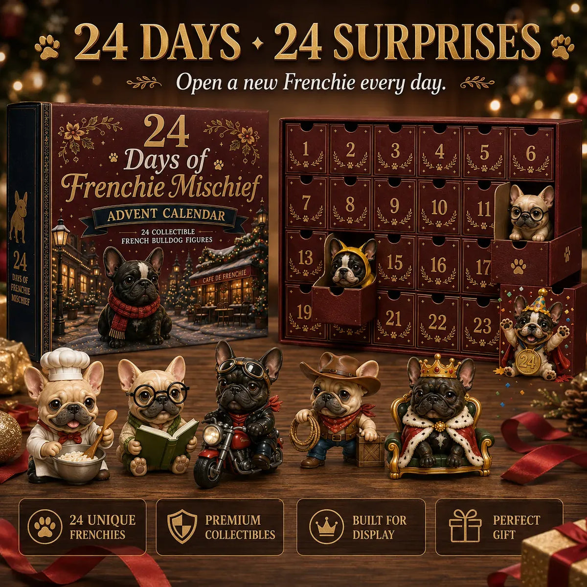Frenchie Kalender | 24-daagse adventskalender