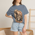 T-Shirt — Gentle Petting Rescue Dog Portrait Tee