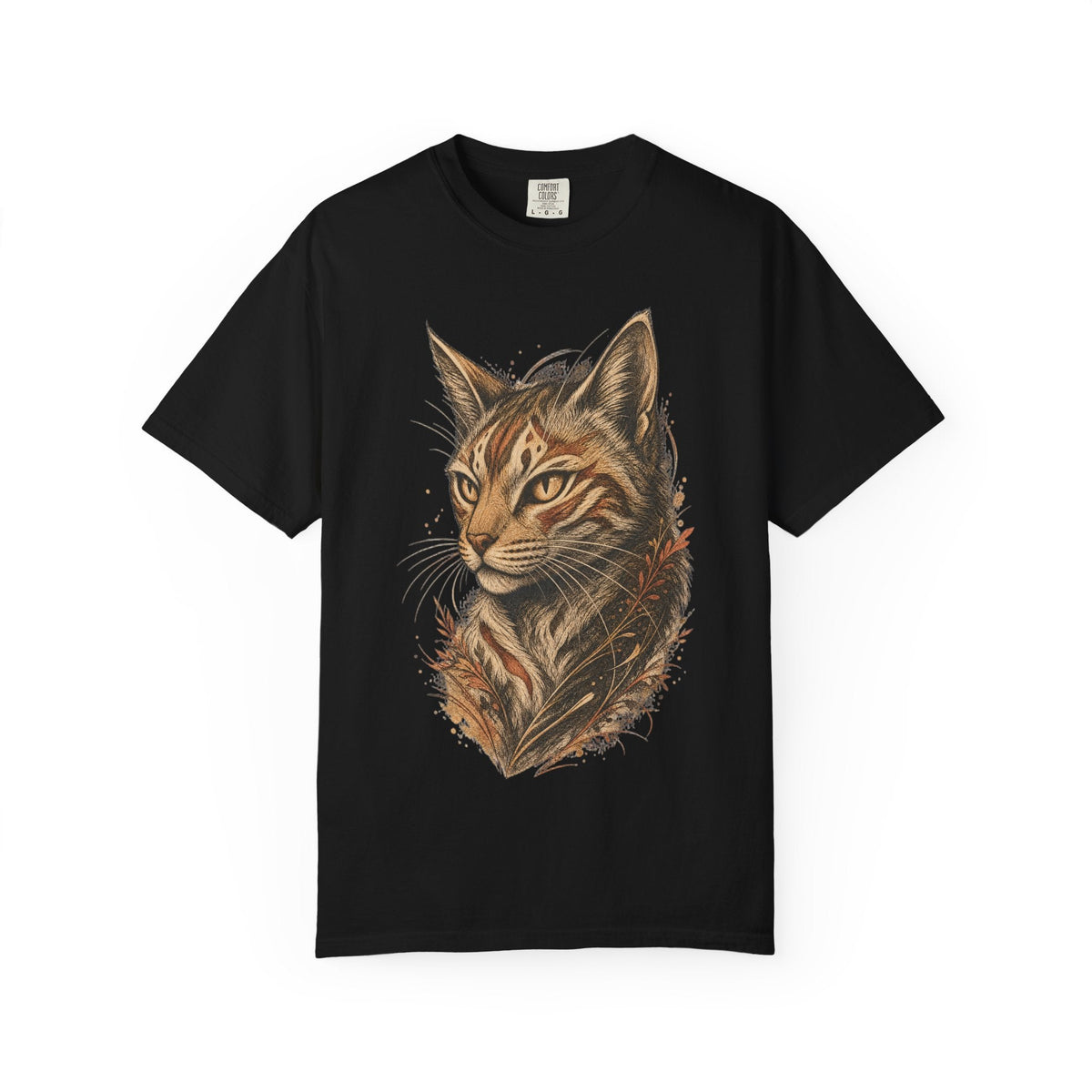 Cat Portrait T-Shirt — Realistic Tabby Illustration Tee
