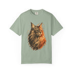 Majestic Maine Coon Cat T-Shirt — Artistic Portrait Tee for Cat Lovers