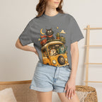 Cute Cats Road Trip T-Shirt — Vintage Camper Van Graphic