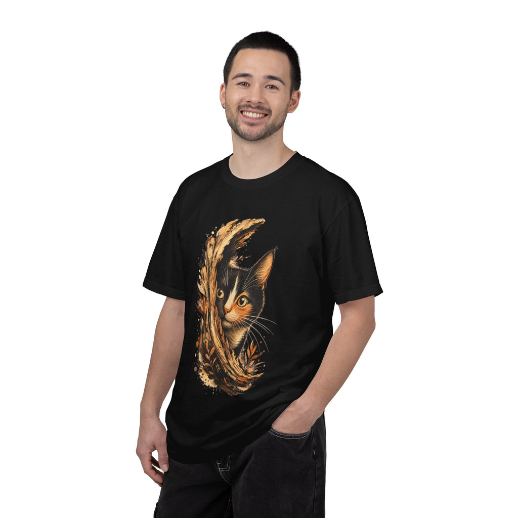 Cat Peek T-Shirt — Calico Cat Artistic Portrait Tee
