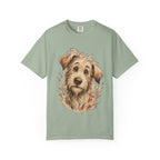 Happy Scruffy Dog T-Shirt — Cute Paw Print Portrait Tee