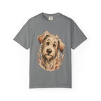Happy Scruffy Dog T-Shirt — Cute Paw Print Portrait Tee