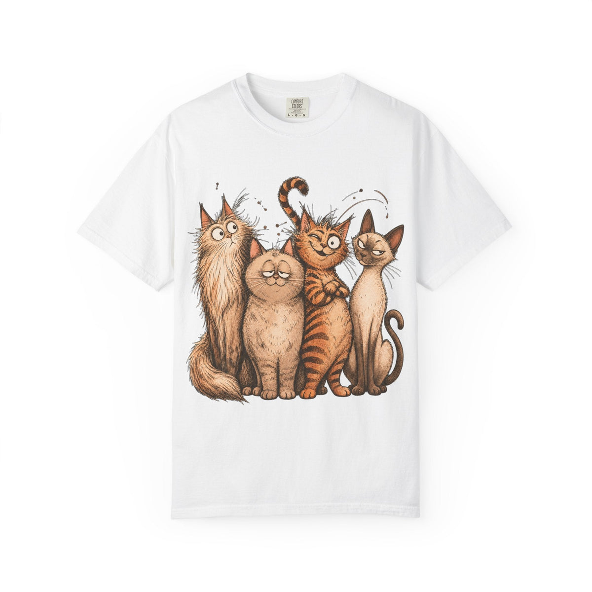Cat Squad T-Shirt — Cute Cartoon Cat Family Graphic Tee
