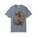 Witch Cat T‑Shirt — Autumn Witch Hat Cat Illustration