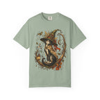 Witch Cat T‑Shirt — Autumn Witch Hat Cat Illustration