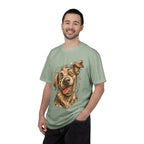 Happy Dog Portrait T-Shirt — Playful Paw Print Graphic Tee for Dog Lovers