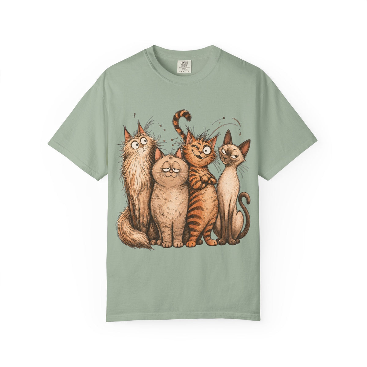 Cat Squad T-Shirt — Cute Cartoon Cat Family Graphic Tee