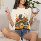 Cute Cats Road Trip T-Shirt — Vintage Camper Van Graphic