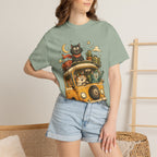 Cute Cats Road Trip T-Shirt — Vintage Camper Van Graphic