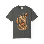 Happy Dog Portrait T-Shirt — Playful Paw Print Graphic Tee for Dog Lovers