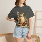 Peace on Earth Christmas T-Shirt — Vintage Holiday Tea & Mouse Illustration