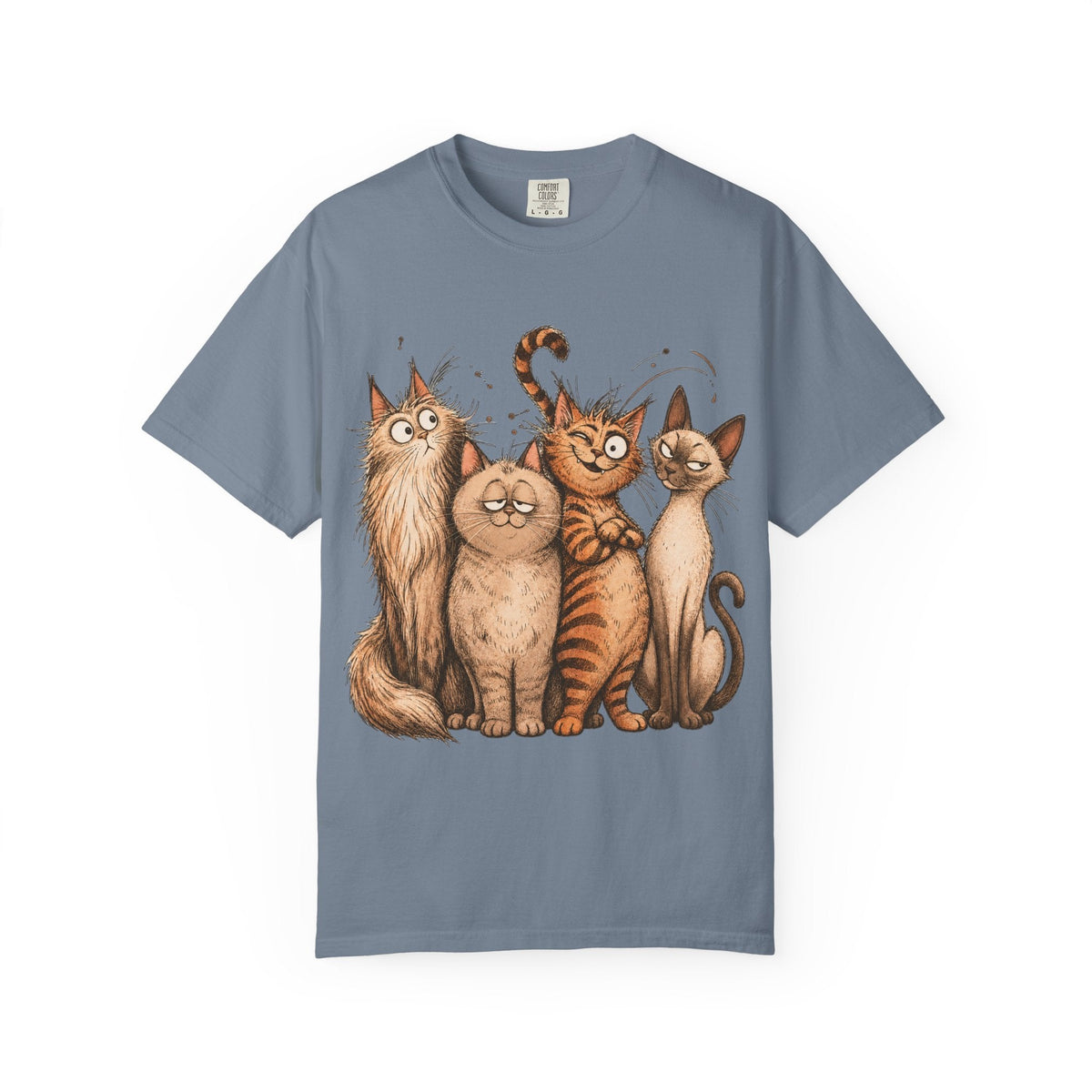 Cat Squad T-Shirt — Cute Cartoon Cat Family Graphic Tee