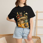 Cute Cats Road Trip T-Shirt — Vintage Camper Van Graphic