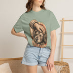 T-Shirt — Gentle Petting Rescue Dog Portrait Tee