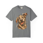 Happy Dog Portrait T-Shirt — Playful Paw Print Graphic Tee for Dog Lovers