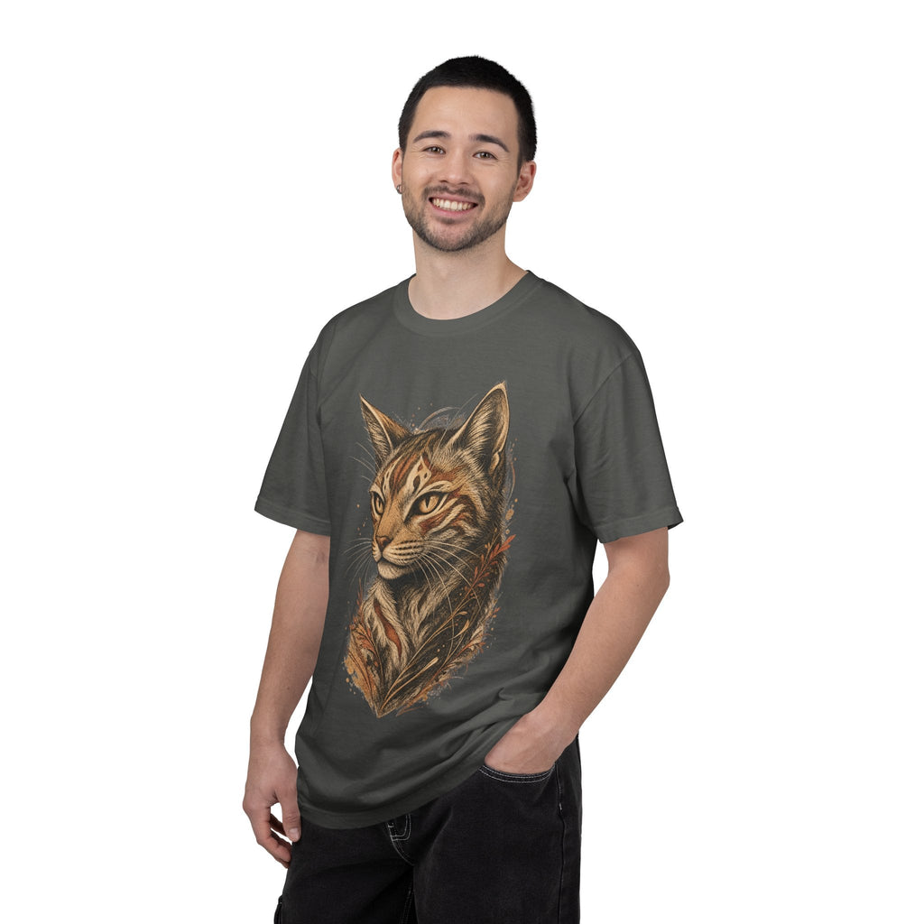 Cat Portrait T-Shirt — Realistic Tabby Illustration Tee