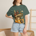 Cute Cats Road Trip T-Shirt — Vintage Camper Van Graphic