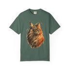 Majestic Maine Coon Cat T-Shirt — Artistic Portrait Tee for Cat Lovers