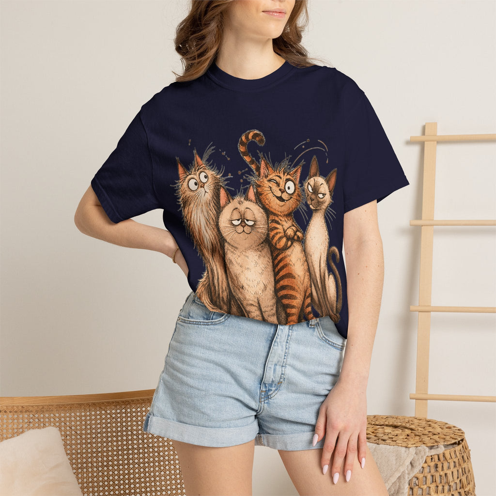Cat Squad T-Shirt — Cute Cartoon Cat Family Graphic Tee