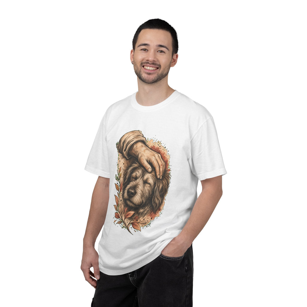 T-Shirt — Gentle Petting Rescue Dog Portrait Tee