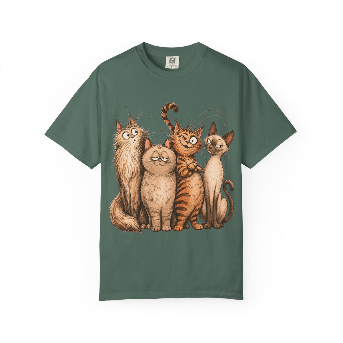 Cat Squad T-Shirt — Cute Cartoon Cat Family Graphic Tee